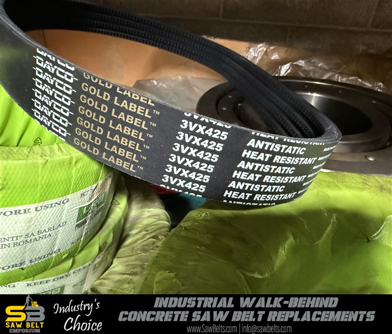 Review image from 4/3VX425 walk-behind concrete saw belt