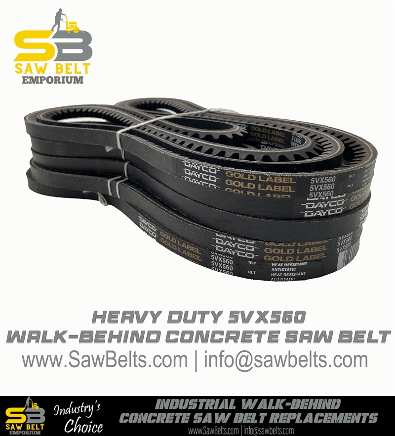 Review image from 5VX560 walk-behind concrete saw belt